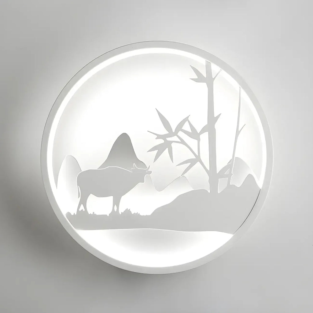 Applique murale LED circulaire pour chambre d'enfant avec télécommande
