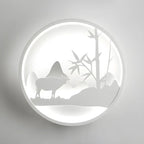 Applique murale LED circulaire pour chambre d'enfant avec télécommande