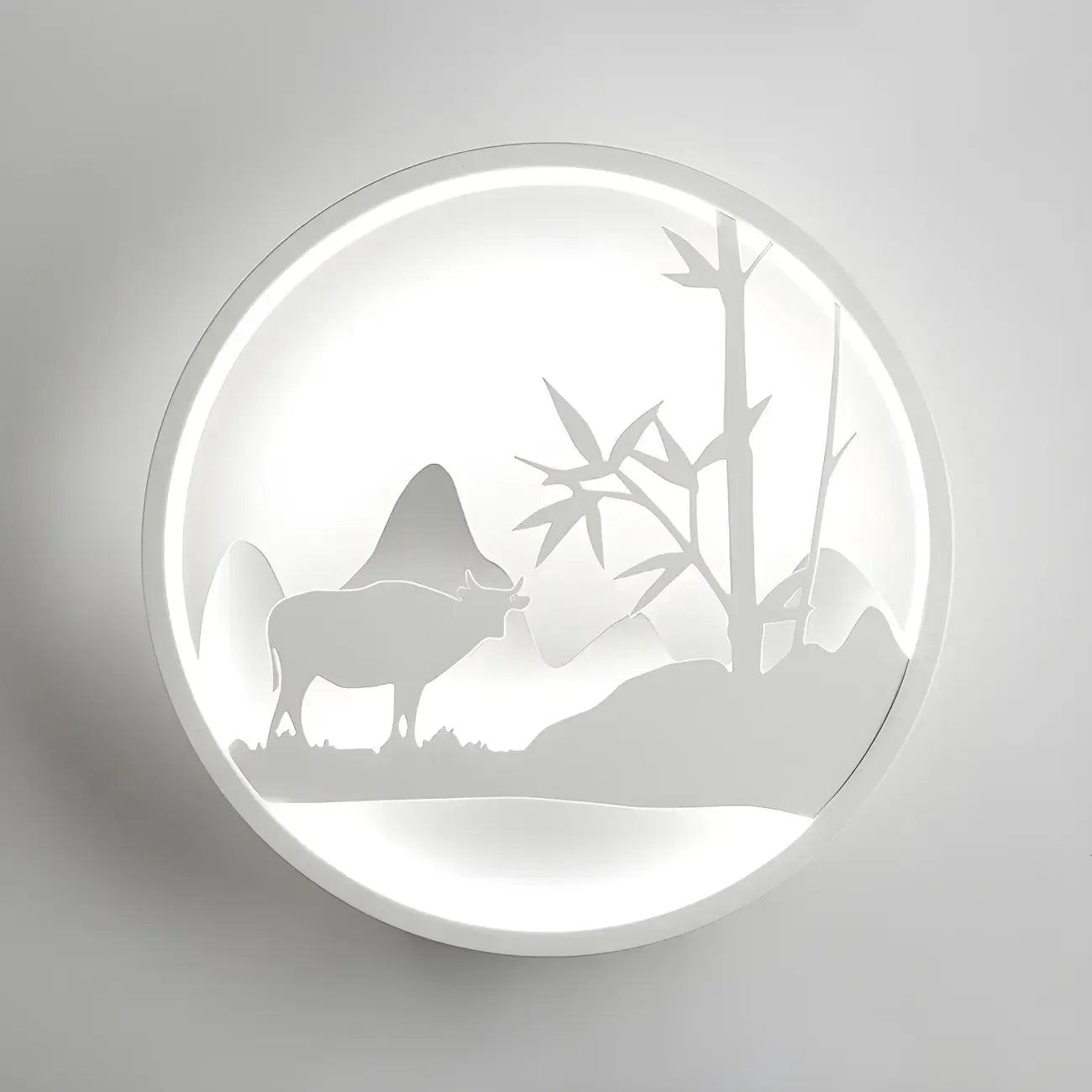 Applique murale LED circulaire pour chambre d'enfant avec télécommande