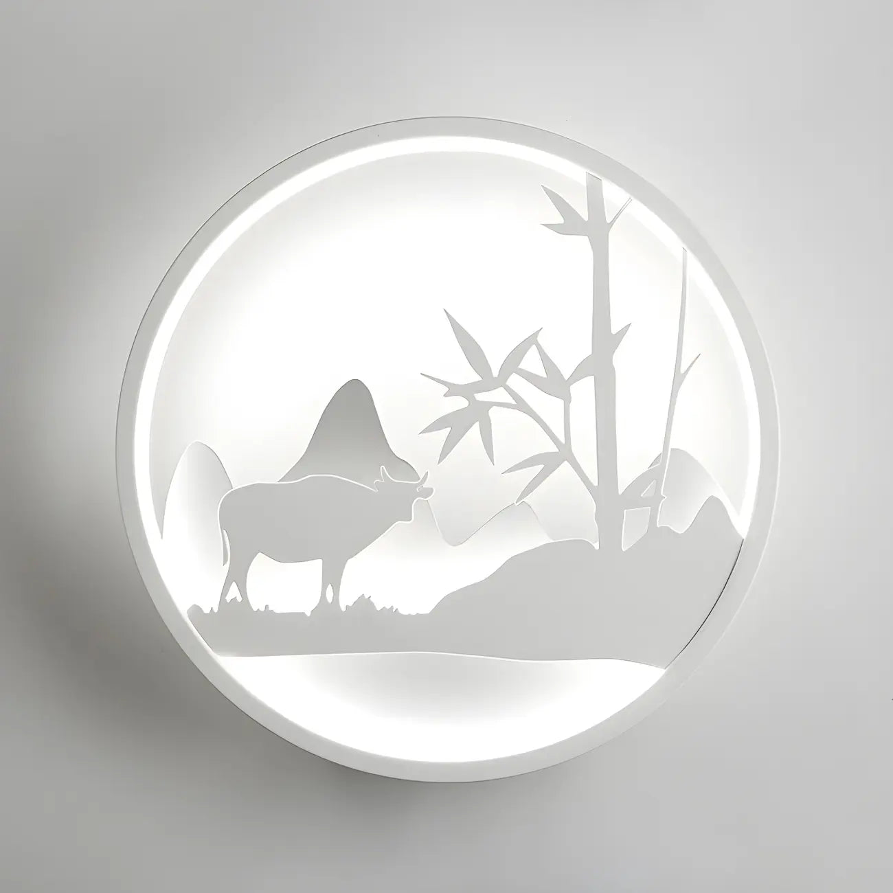 Applique murale LED circulaire pour chambre d'enfant avec télécommande
