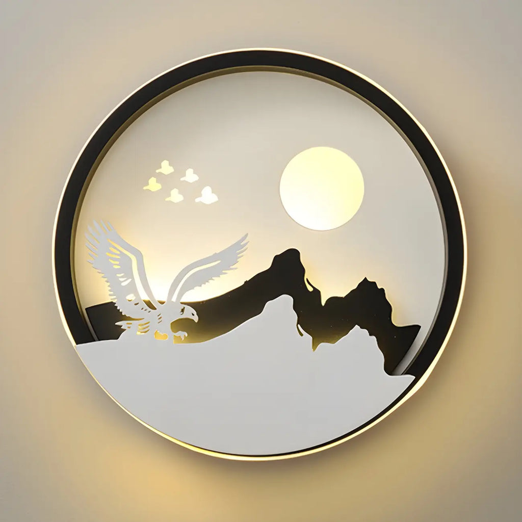 Applique murale LED circulaire pour chambre d'enfant avec télécommande