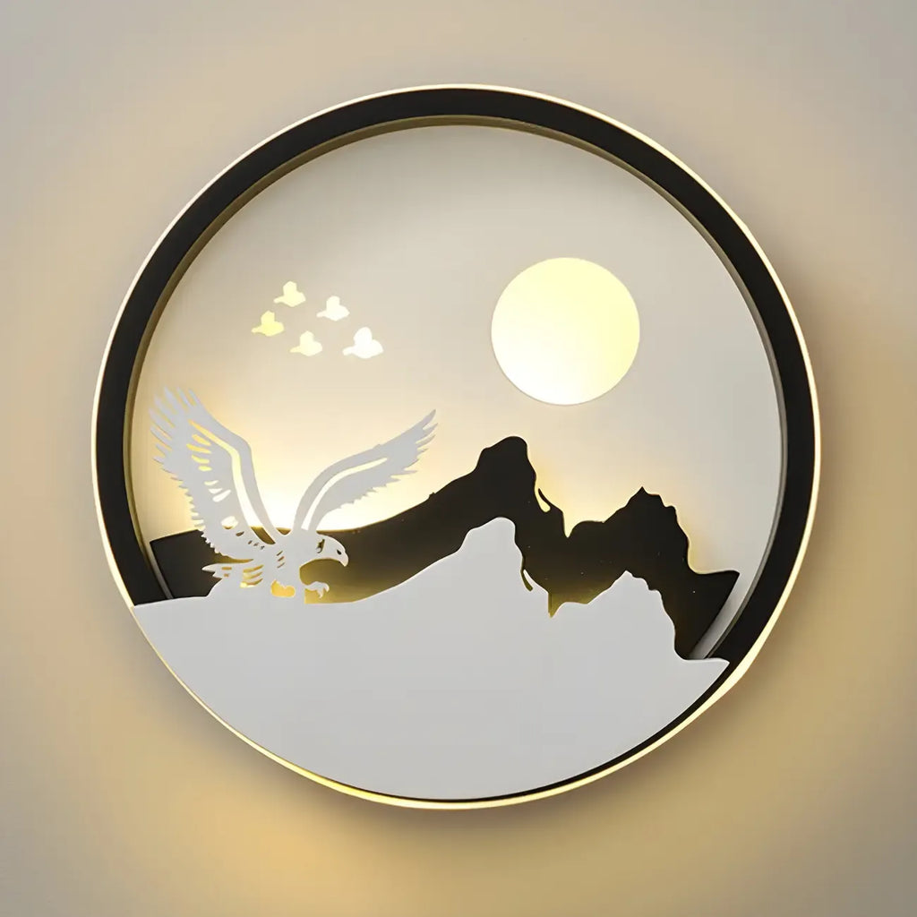 Applique murale LED circulaire pour chambre d'enfant avec télécommande