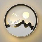 Applique murale LED circulaire pour chambre d'enfant avec télécommande