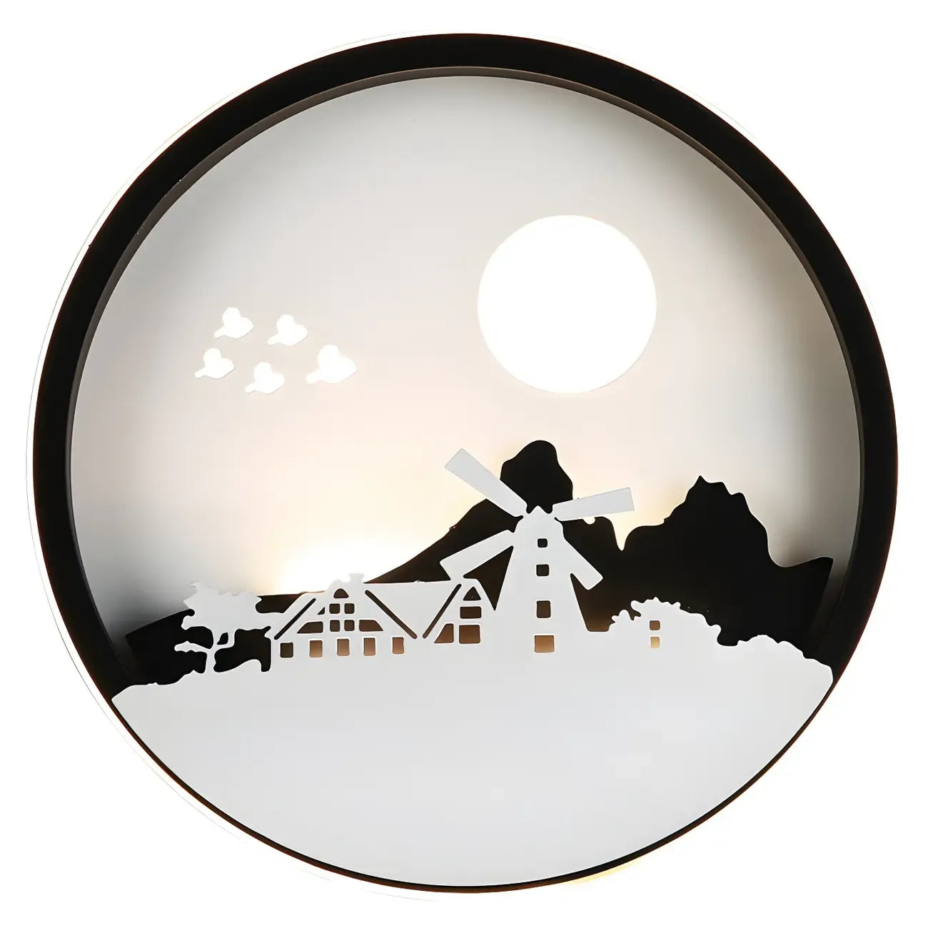 Applique murale LED circulaire pour chambre d'enfant avec télécommande
