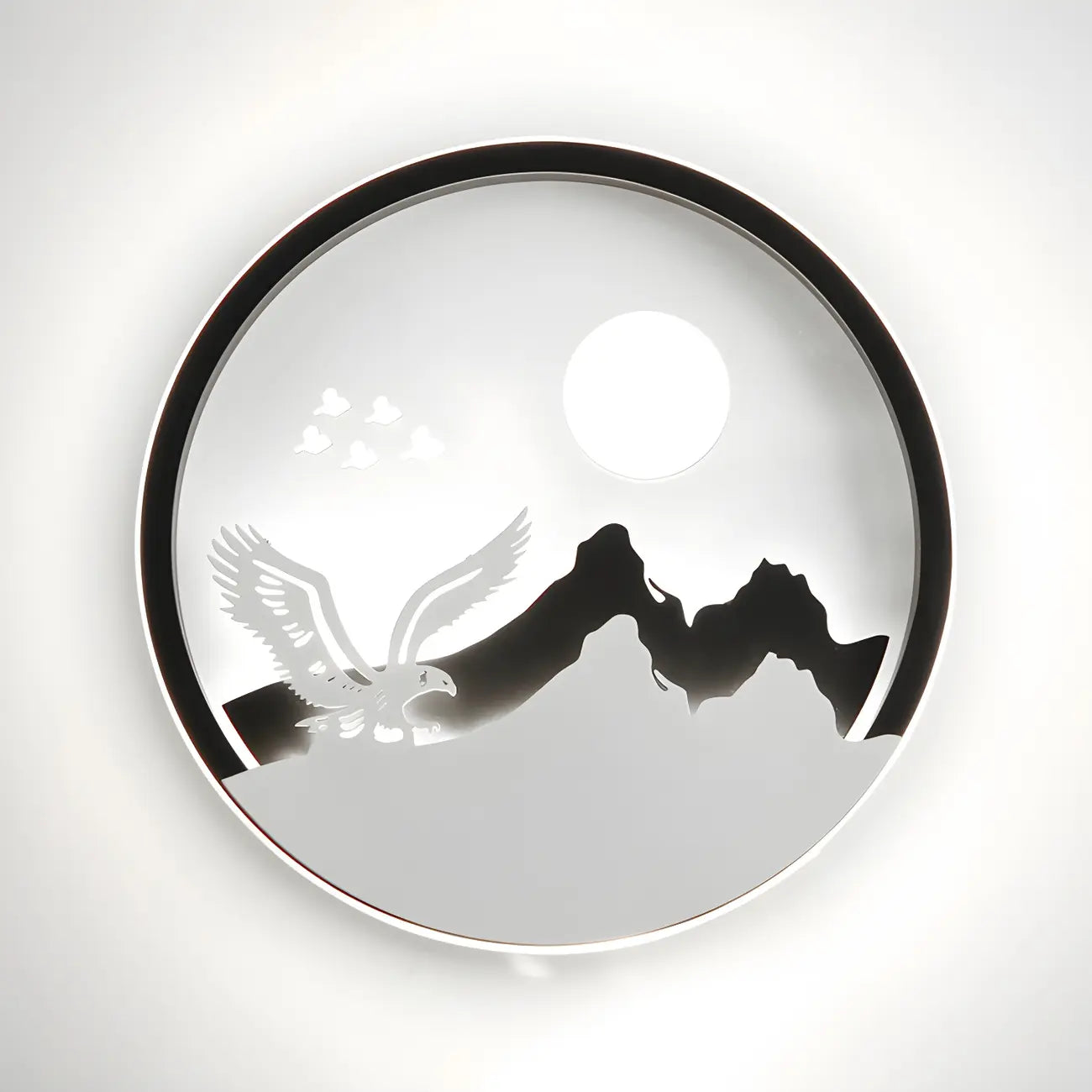 Applique murale LED circulaire pour chambre d'enfant avec télécommande