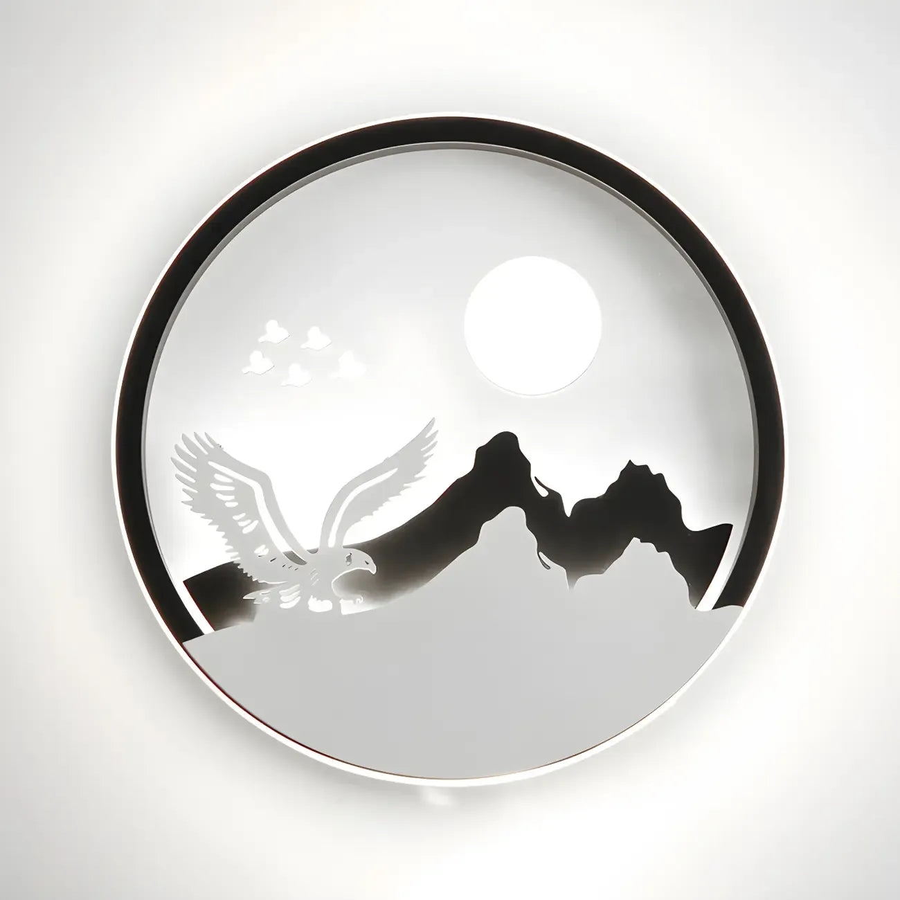 Applique murale LED circulaire pour chambre d'enfant avec télécommande