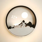 Applique murale LED circulaire pour chambre d'enfant avec télécommande