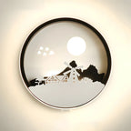 Applique murale LED circulaire pour chambre d'enfant avec télécommande
