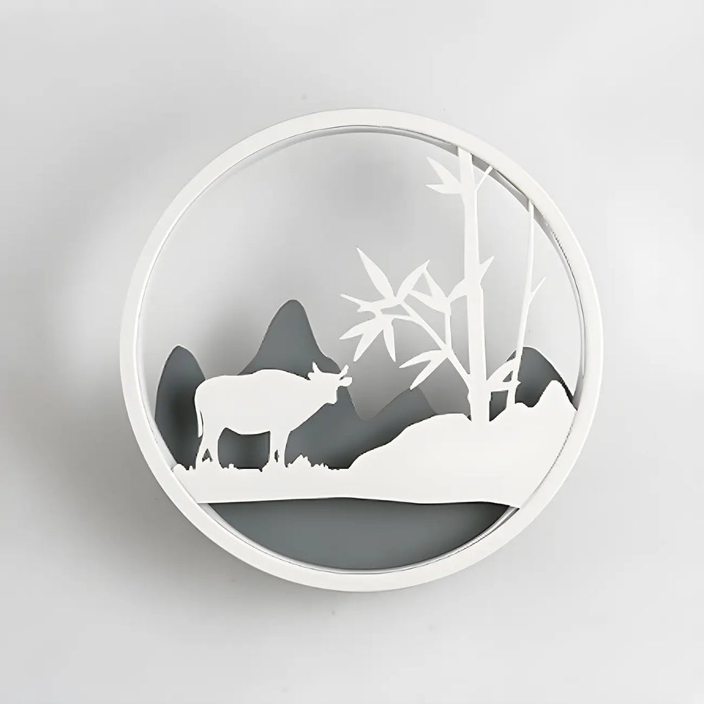 Applique murale LED circulaire pour chambre d'enfant avec télécommande