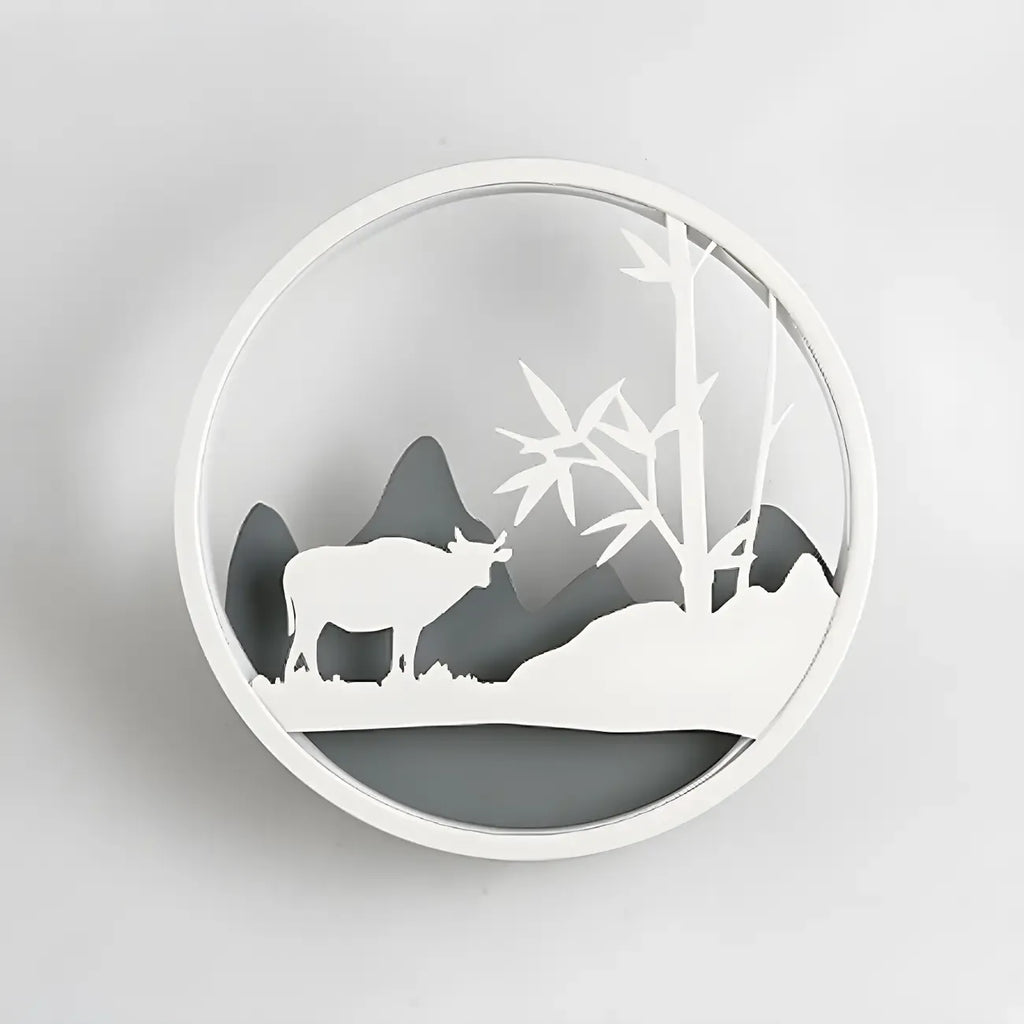 Applique murale LED circulaire pour chambre d'enfant avec télécommande