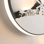Applique murale LED circulaire pour chambre d'enfant avec télécommande
