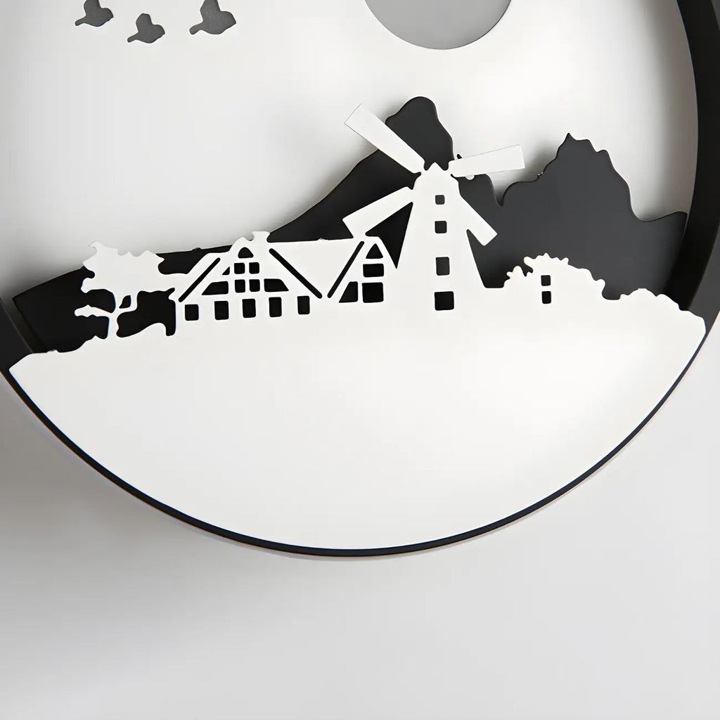 Applique murale LED circulaire pour chambre d'enfant avec télécommande