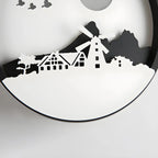 Applique murale LED circulaire pour chambre d'enfant avec télécommande