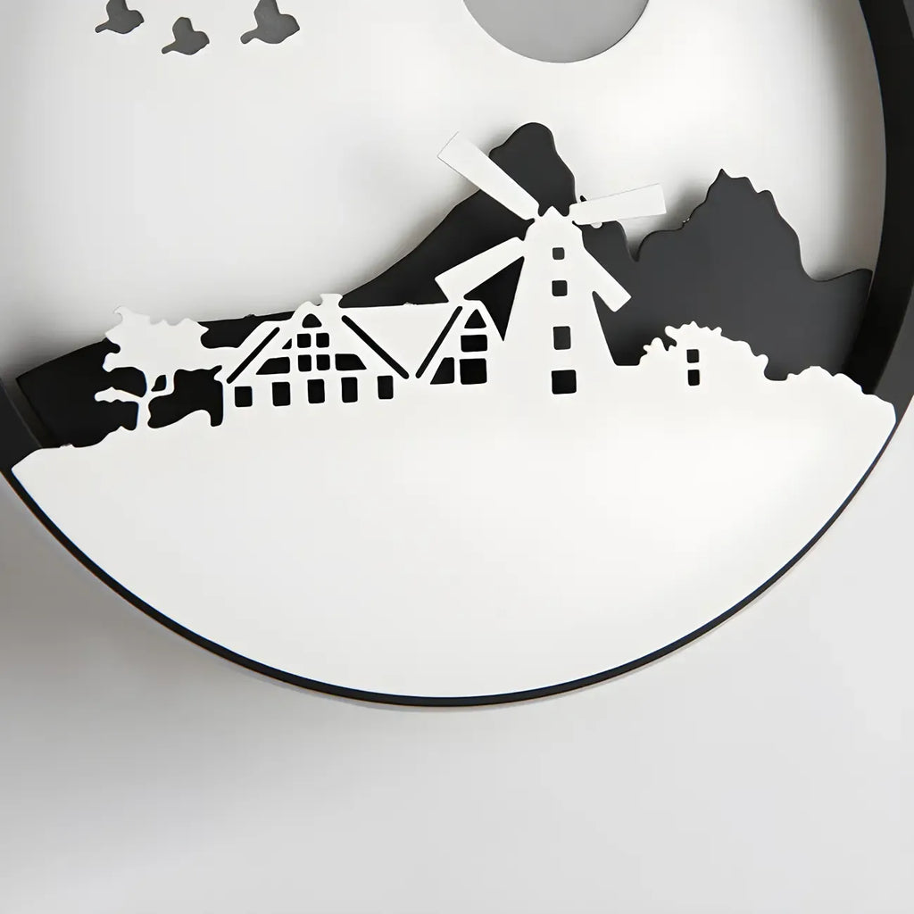 Applique murale LED circulaire pour chambre d'enfant avec télécommande