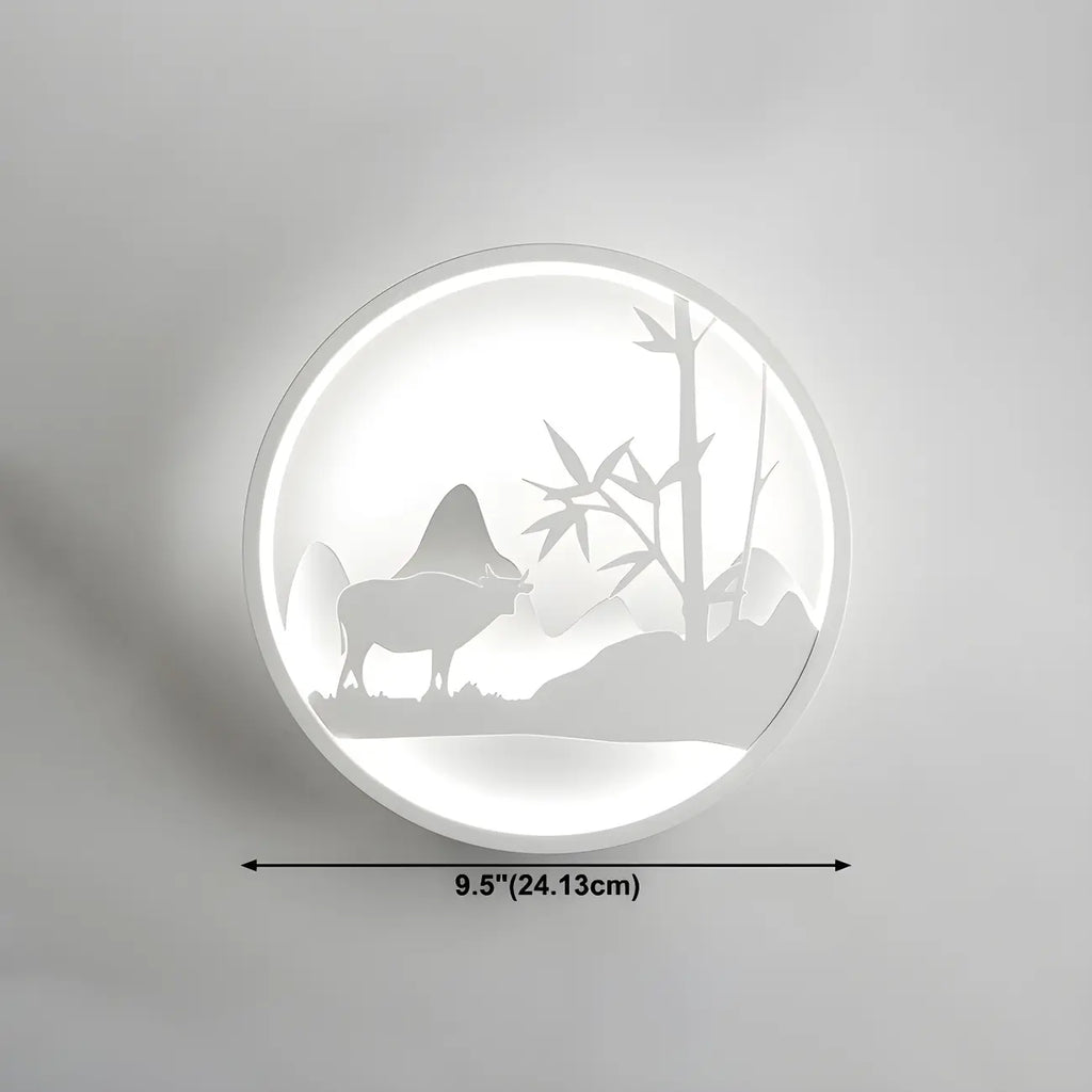 Applique murale LED circulaire pour chambre d'enfant avec télécommande
