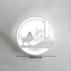 Applique murale LED circulaire pour chambre d'enfant avec télécommande