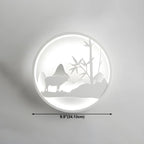 Applique murale LED circulaire pour chambre d'enfant avec télécommande