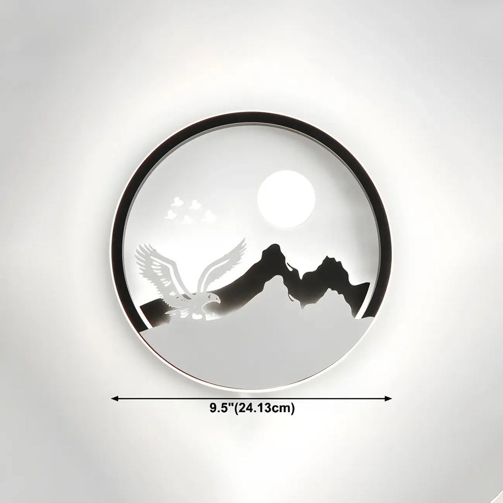 Applique murale LED circulaire pour chambre d'enfant avec télécommande