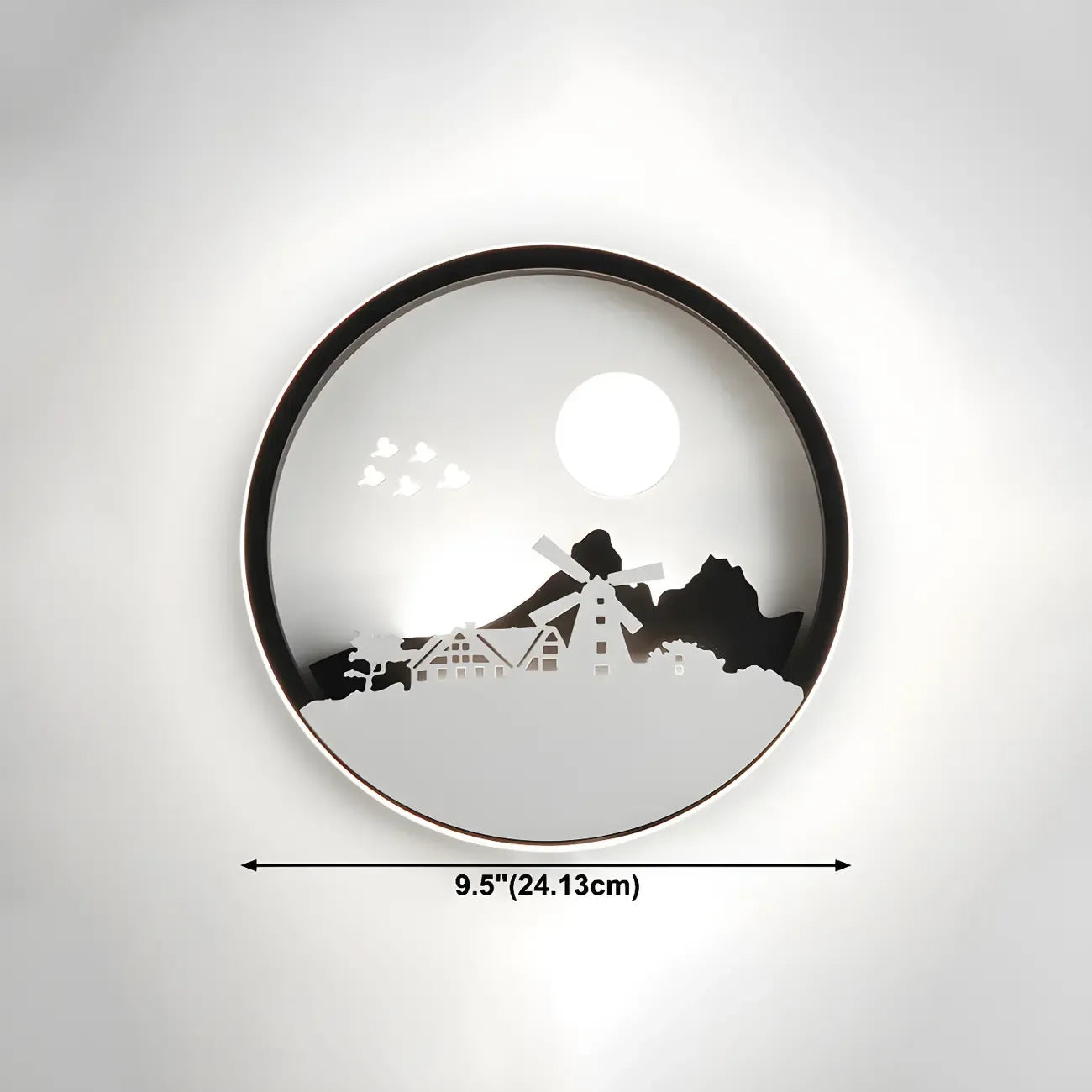 Applique murale LED circulaire pour chambre d'enfant avec télécommande