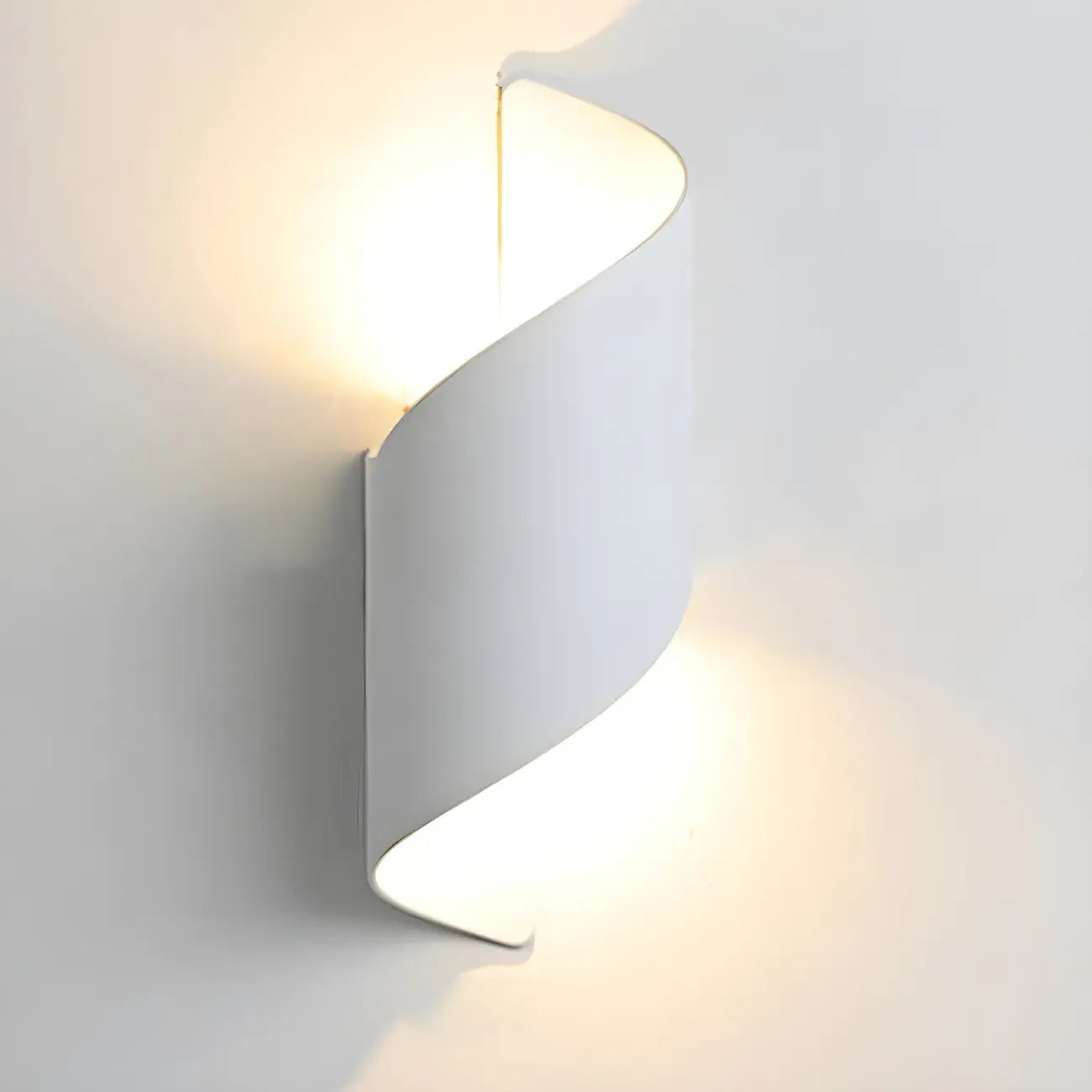 Applique murale extérieure moderne en aluminium noir à LED (éclairage indirect).