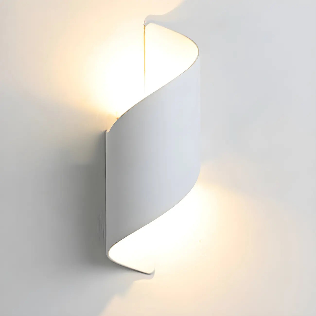 Applique murale extérieure moderne en aluminium noir à LED (éclairage indirect).