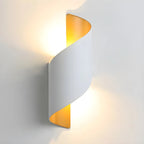 Applique murale extérieure moderne en aluminium noir à LED (éclairage indirect).