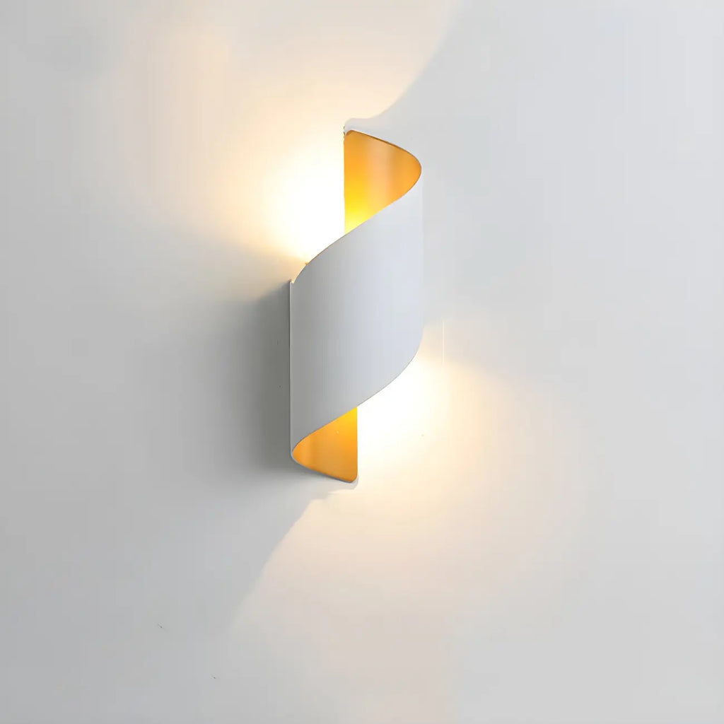 Applique murale extérieure moderne en aluminium noir à LED (éclairage indirect).