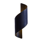 Applique murale extérieure moderne en aluminium noir à LED (éclairage indirect).