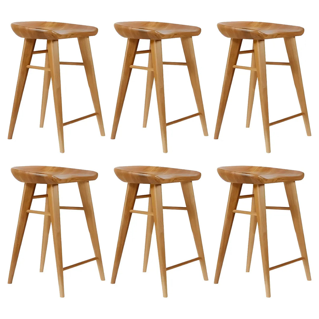 Tabouret de bar moderne en bois, hauteur comptoir, sans dossier