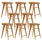 Tabouret de bar moderne en bois, hauteur comptoir, sans dossier