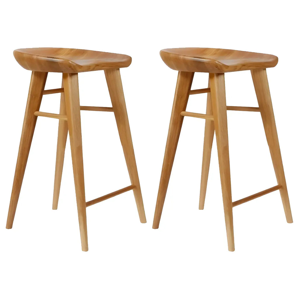 Tabouret de bar moderne en bois, hauteur comptoir, sans dossier