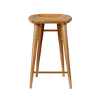 Tabouret de bar moderne en bois, hauteur comptoir, sans dossier