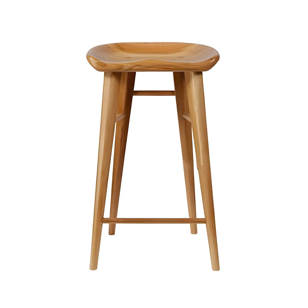 Tabouret de bar moderne en bois, hauteur comptoir, sans dossier