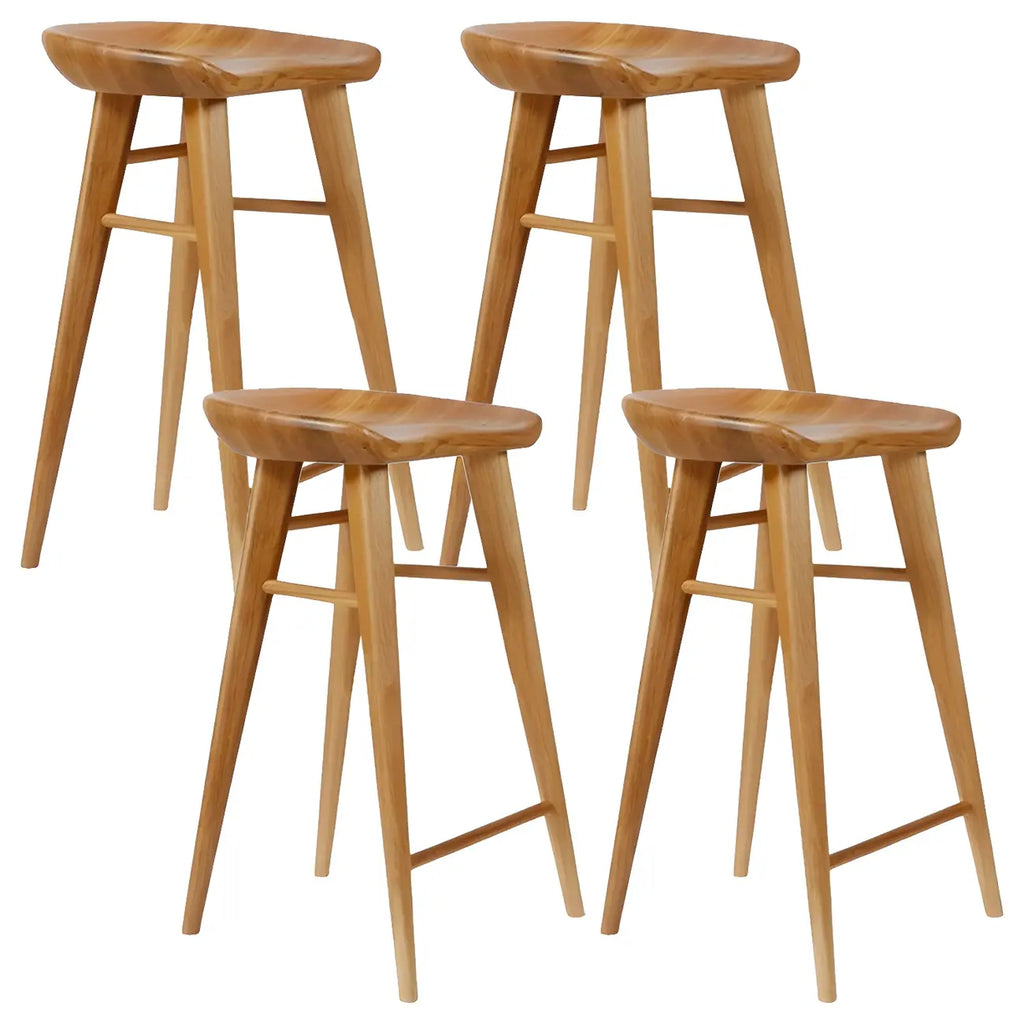 Tabouret de bar moderne en bois, hauteur comptoir, sans dossier