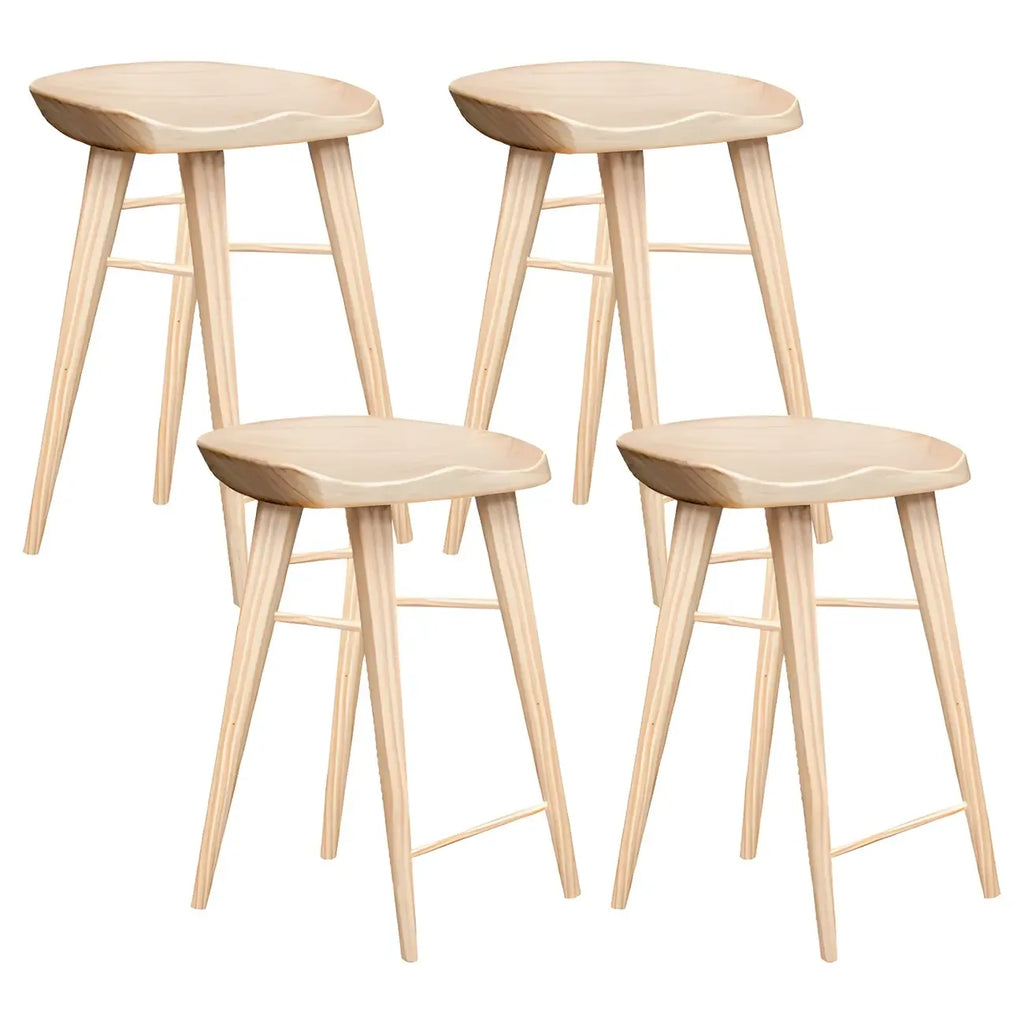 Tabouret de bar moderne en bois, hauteur comptoir, sans dossier