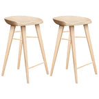 Tabouret de bar moderne en bois, hauteur comptoir, sans dossier