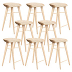 Tabouret de bar moderne en bois, hauteur comptoir, sans dossier