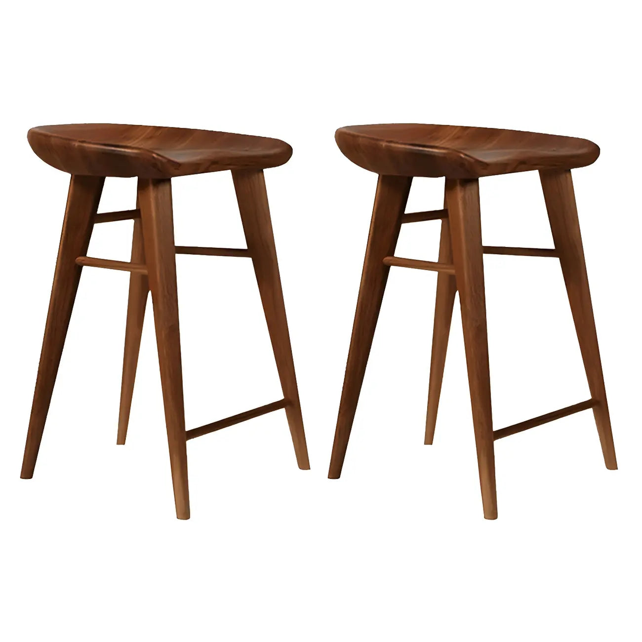 Tabouret de bar moderne en bois, hauteur comptoir, sans dossier