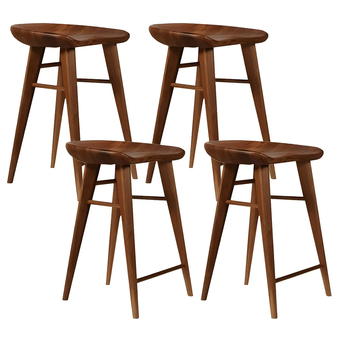Tabouret de bar moderne en bois, hauteur comptoir, sans dossier