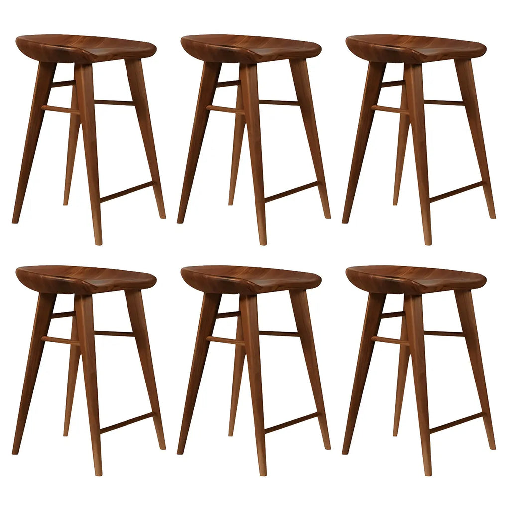 Tabouret de bar moderne en bois, hauteur comptoir, sans dossier
