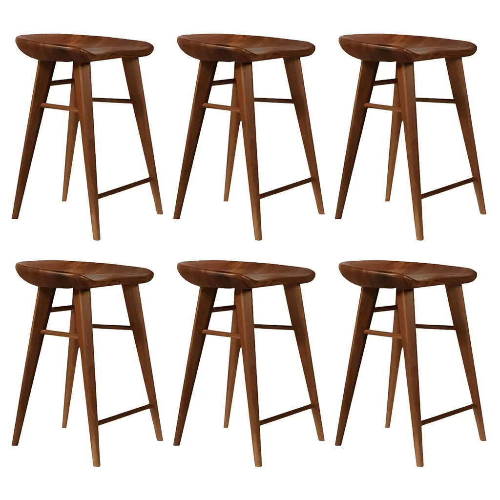 Tabouret de bar moderne en bois, hauteur comptoir, sans dossier