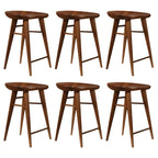 Tabouret de bar moderne en bois, hauteur comptoir, sans dossier