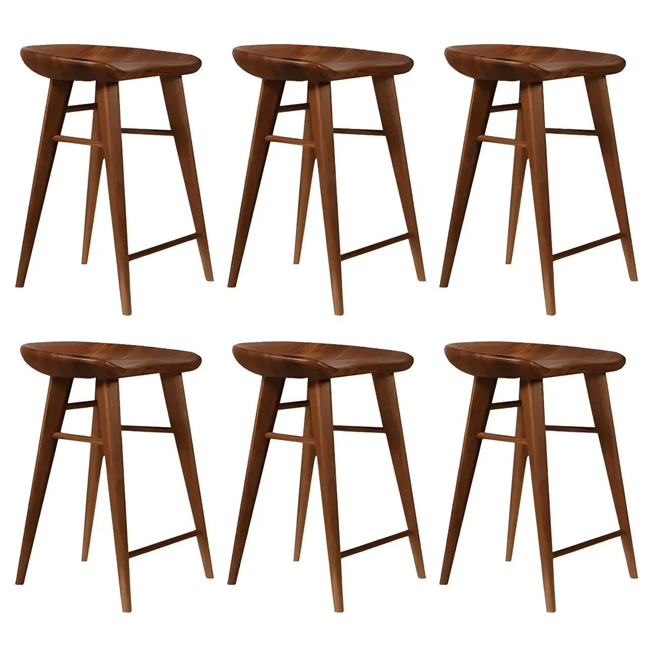 Tabouret de bar moderne en bois, hauteur comptoir, sans dossier