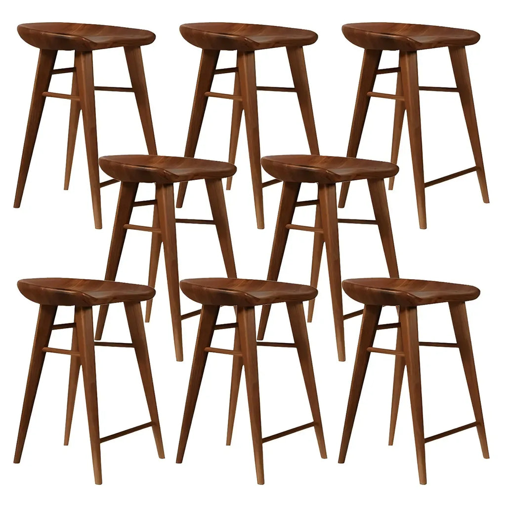 Tabouret de bar moderne en bois, hauteur comptoir, sans dossier