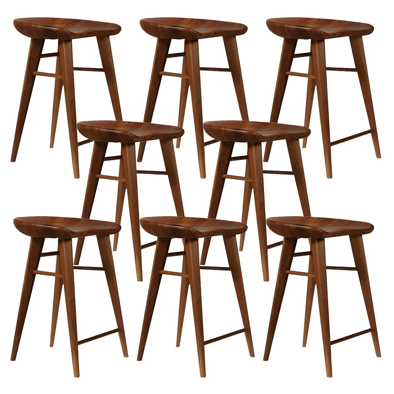 Tabouret de bar moderne en bois, hauteur comptoir, sans dossier