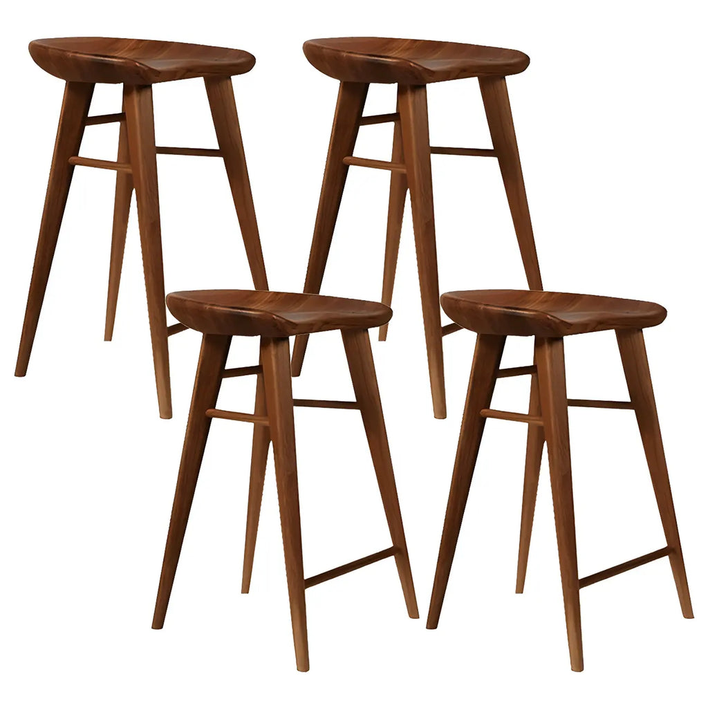 Tabouret de bar moderne en bois, hauteur comptoir, sans dossier