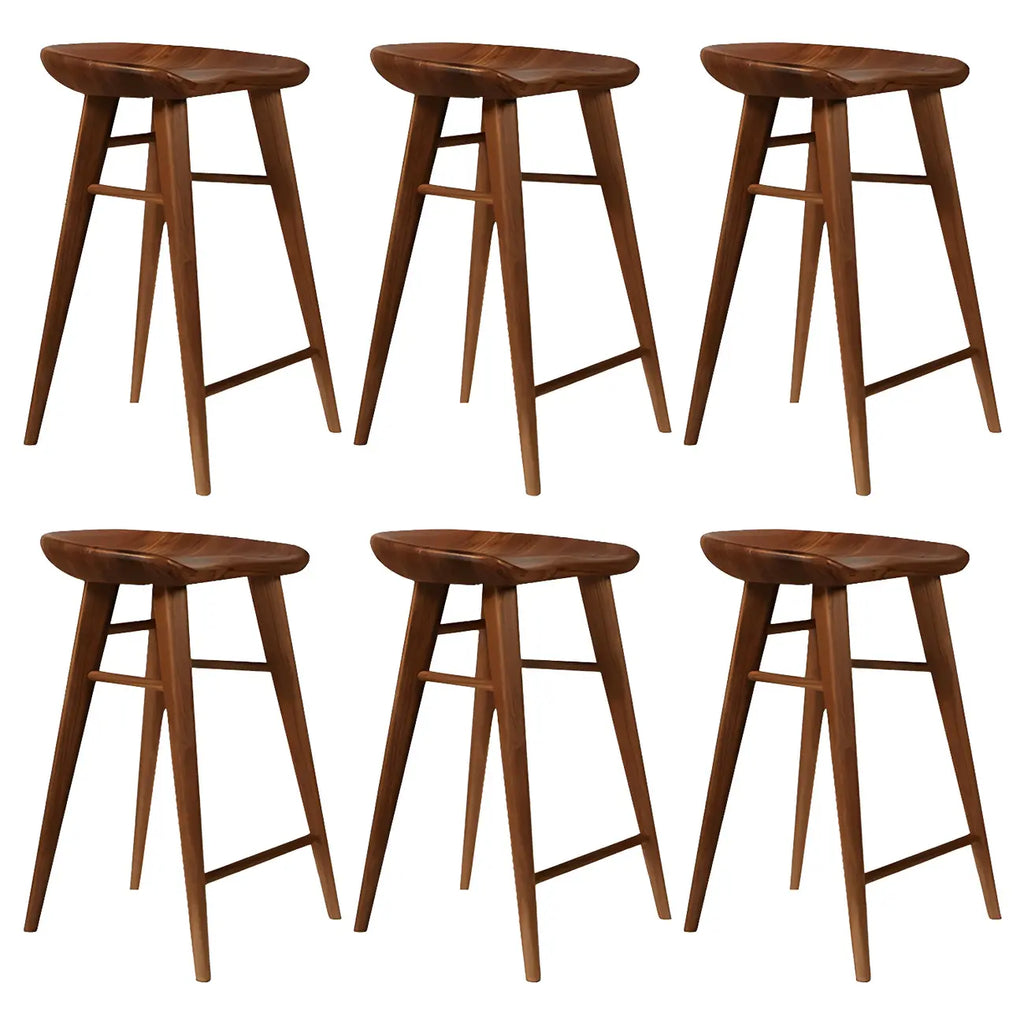 Tabouret de bar moderne en bois, hauteur comptoir, sans dossier