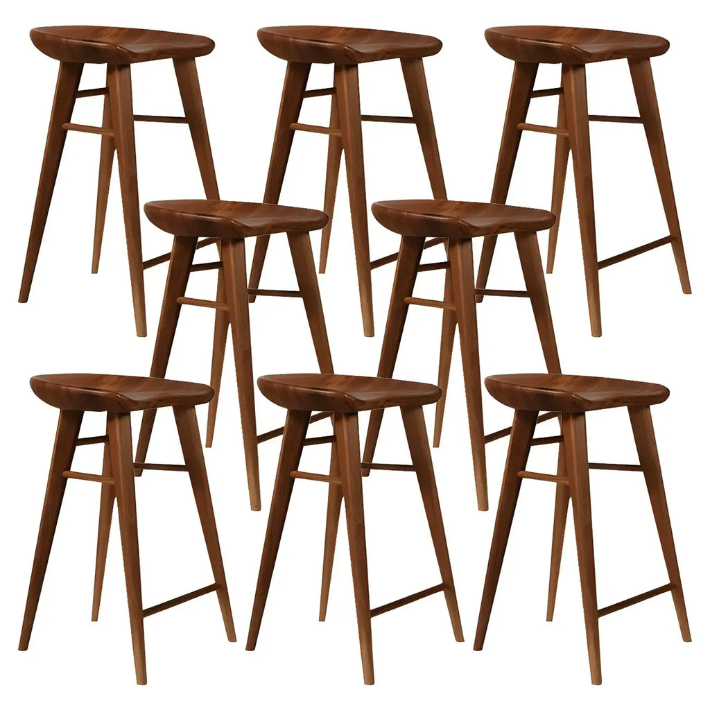 Tabouret de bar moderne en bois, hauteur comptoir, sans dossier