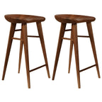 Tabouret de bar moderne en bois, hauteur comptoir, sans dossier
