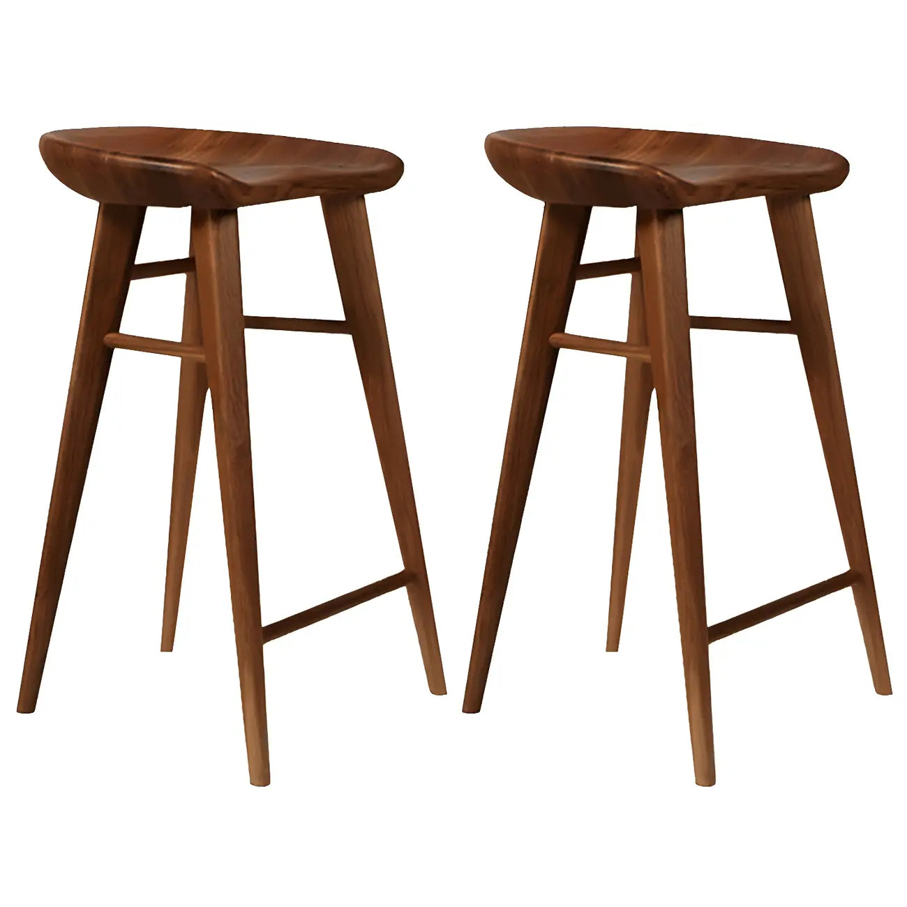 Tabouret de bar moderne en bois, hauteur comptoir, sans dossier